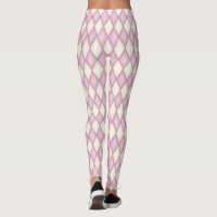 Pink and Ivory Harlequin Diamond Check