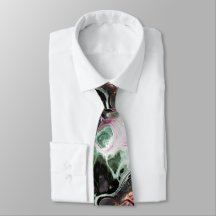 Pink and jade green marble tie-dye