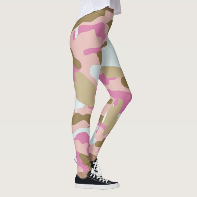 Pink And Khaki Camo Leggings (Right)