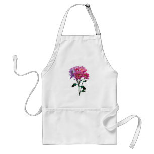 Pink and Lavender Mums Standard Apron