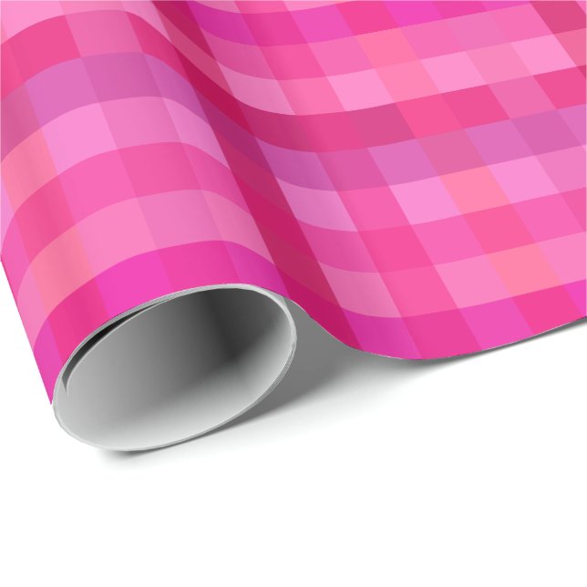 Pink and lavender plaid wrapping paper (Roll Corner)