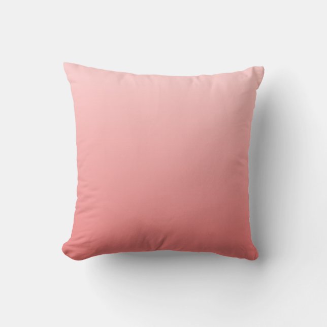 Pink and Light Coral Ombre Cushion (Front)