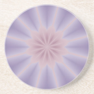 Pink and Lilac 3D Flower Three Coaster