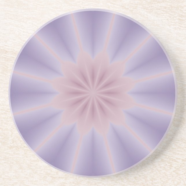 Pink and Lilac 3D Flower Three Coaster (Front)