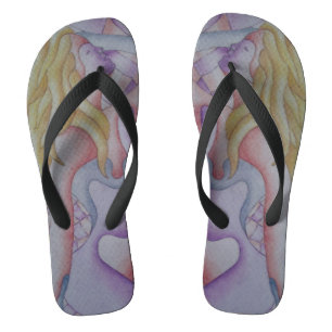 pink and lilac lady posing abstract modern art thongs