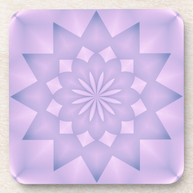 Pink and Lilac Rosette Coaster (Front)