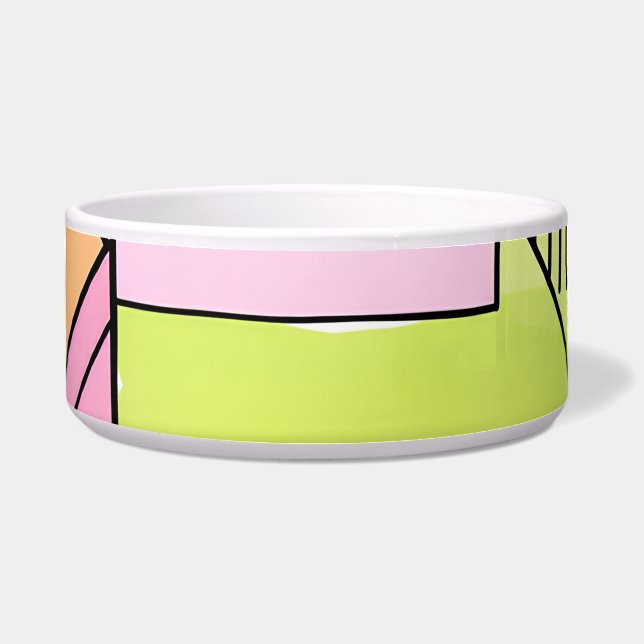 Pink and Lime-Green Patchwork Abstract (Front)