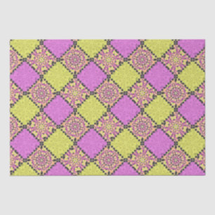 Pink and lime tissue paper