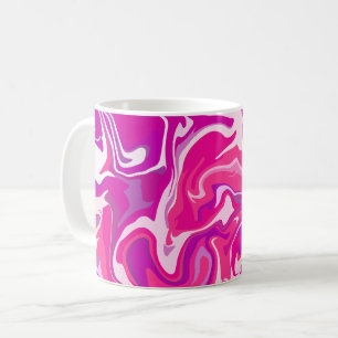 Pink and Magenta Abstract Flow Design Coffee Mug