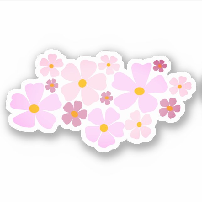 Pink and Magenta Flowers Graphic (Front)