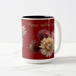 Pink and Maroon straw flower named Two-Tone Coffee Mug