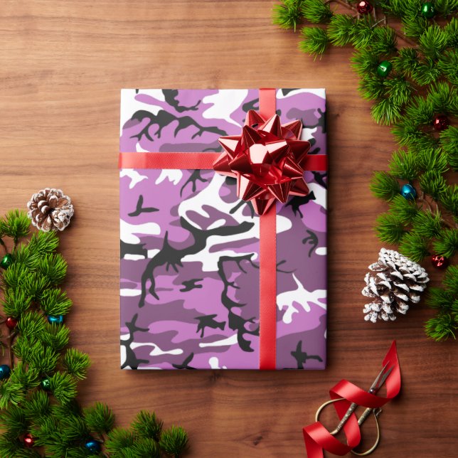 Pink and Mauve Camo Wrapping Paper (Holiday Gift)