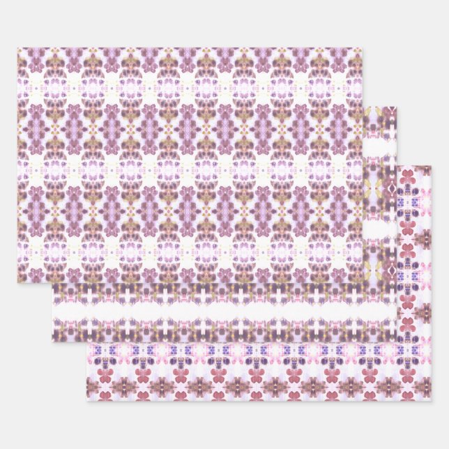 Pink and Mauve Fancy Paper Drawer Liner Sheets (Set)