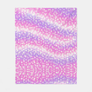 Pink And Mauve Sequins Bling Fleece Blanket