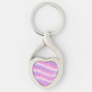 Pink And Mauve Sequins Bling Key Ring