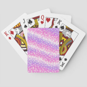 Pink And Mauve Sequins Bling Playing Cards
