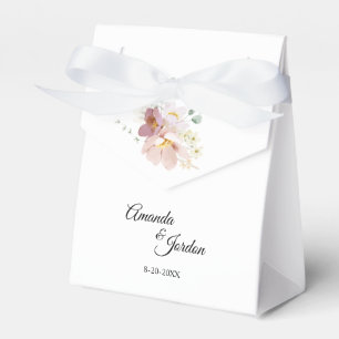 Pink and Mauve Vintage Floral Wedding Tent Favour Box