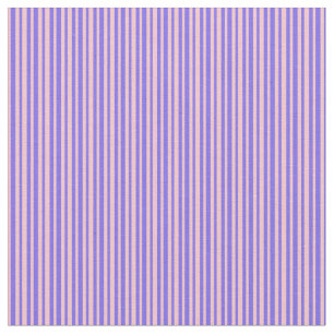 Pink and Medium Slate Blue Coloured Stripes Fabric