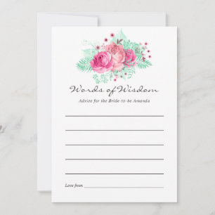 Pink and Mint Floral Bridal Advice