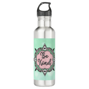 Pink and Mint Green Be Kind 710 Ml Water Bottle