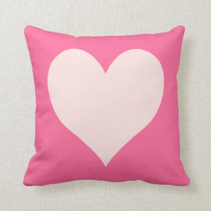 Pink and Misty Rose Heart Cushion