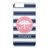 PINK AND NAVY STRIPE PHYSICAL THERAPY PT