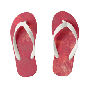 pink and orange abstract kid's thongs