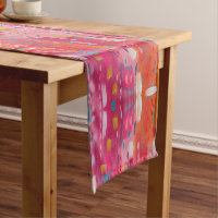 Pink and Orange Brush Marks Abstract
