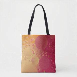 Pink and orange bubble digital tote bag