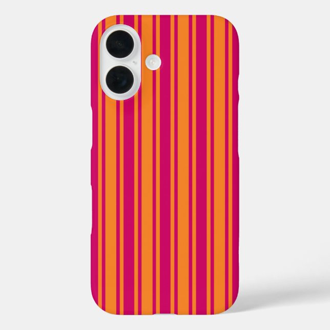 Pink and orange candy stripes Case-Mate iPhone case (Back)