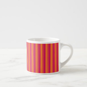 Pink and orange candy stripes espresso cup