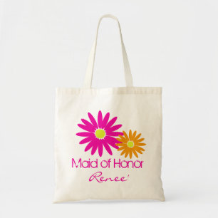 Pink and Orange Daisies Tote Bag