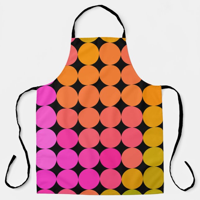 Pink and Orange Dots Apron (Front)