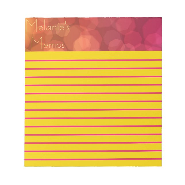 Pink and Orange Dreamy Bubbles Small Notepad (Front)