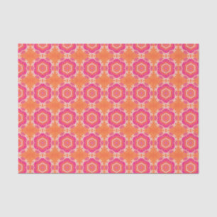 Pink and Orange Geometric Pattern Tissue Paper