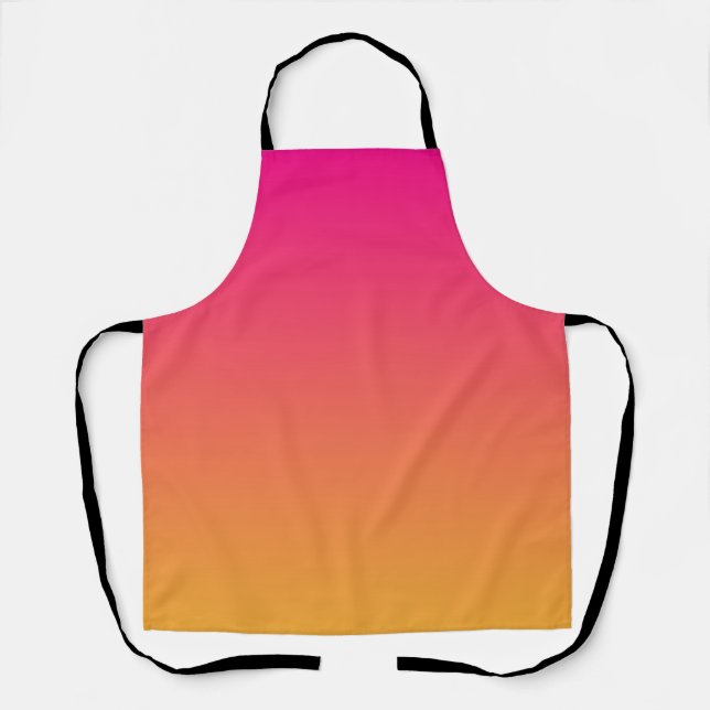 Pink and orange gradient apron (Front)