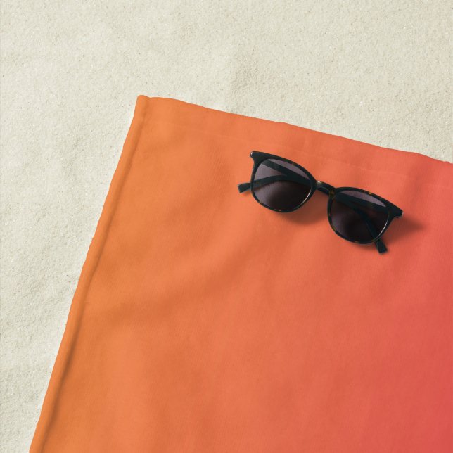 Pink and orange gradient beach towel (In Situ)