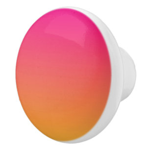 Pink and orange gradient ceramic knob