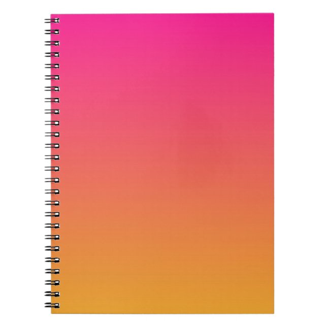 Pink and orange gradient notebook (Front)