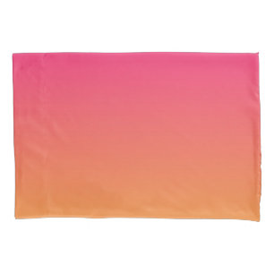 Pink and orange gradient pillowcase