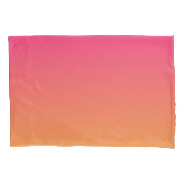 Pink and orange gradient pillowcase (Front)