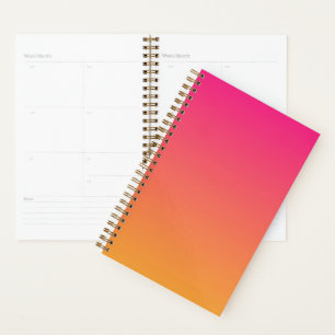 Pink and orange gradient planner