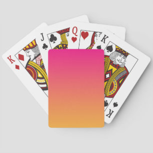 Pink and orange gradient playing cards