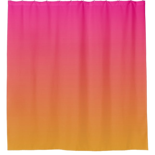 Pink and orange gradient shower curtain (Front)
