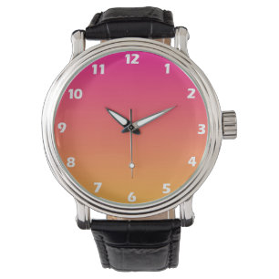 Pink and orange gradient watch