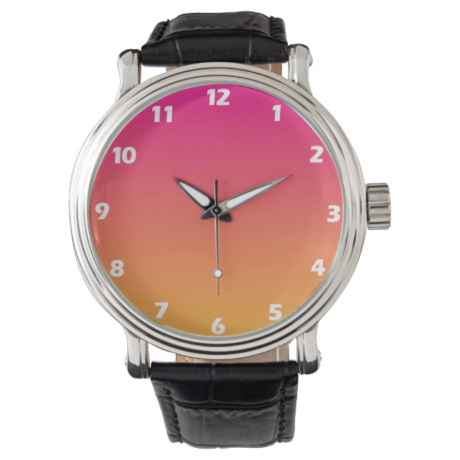 Pink and orange gradient watch (Front)