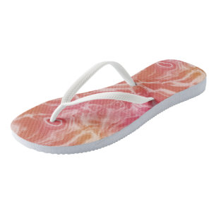 Pink and orange marble Abstract Thongs