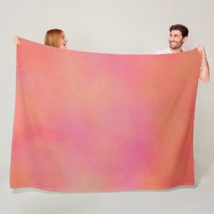 Pink and Orange Marrbled Cloud abstract Fleece Blanket