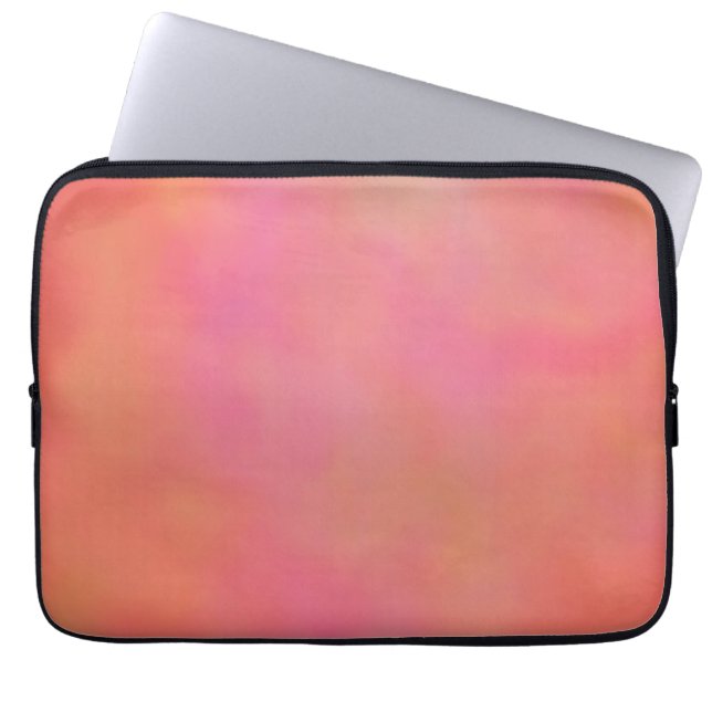 Pink and Orange Marrbled Cloud abstract Laptop Sleeve (Front)