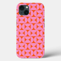 Pink And Orange Mid Century Modern Pattern